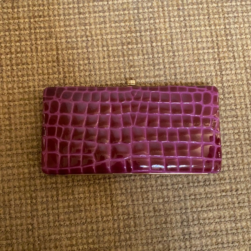 COPY - pink croc style hard wallet